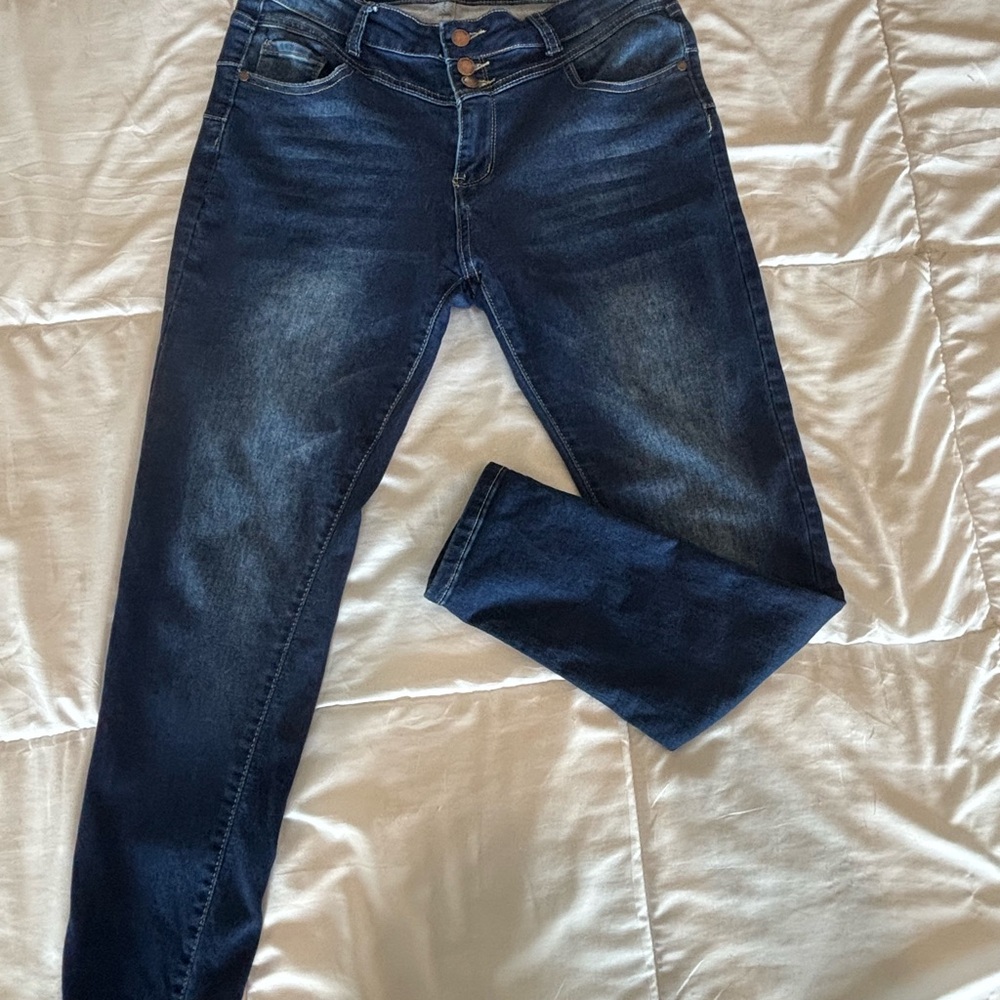 BAMBOO Dark Blue Skinny Women's Jeans